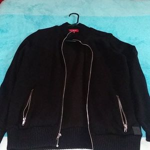 Mens black zip up sweater